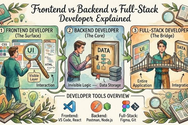 Frontend vs Backend vs Full-Stack Developer Explained