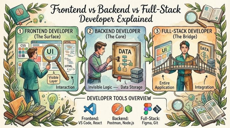 Frontend vs Backend vs Full-Stack Developer Explained