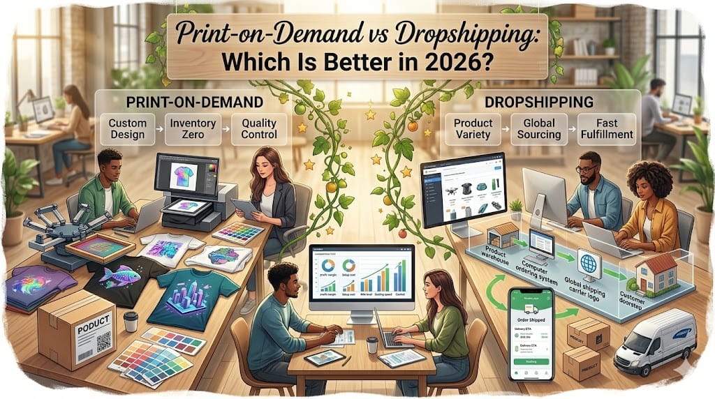 Print-on-Demand vs Dropshipping Which Is Better in 2026