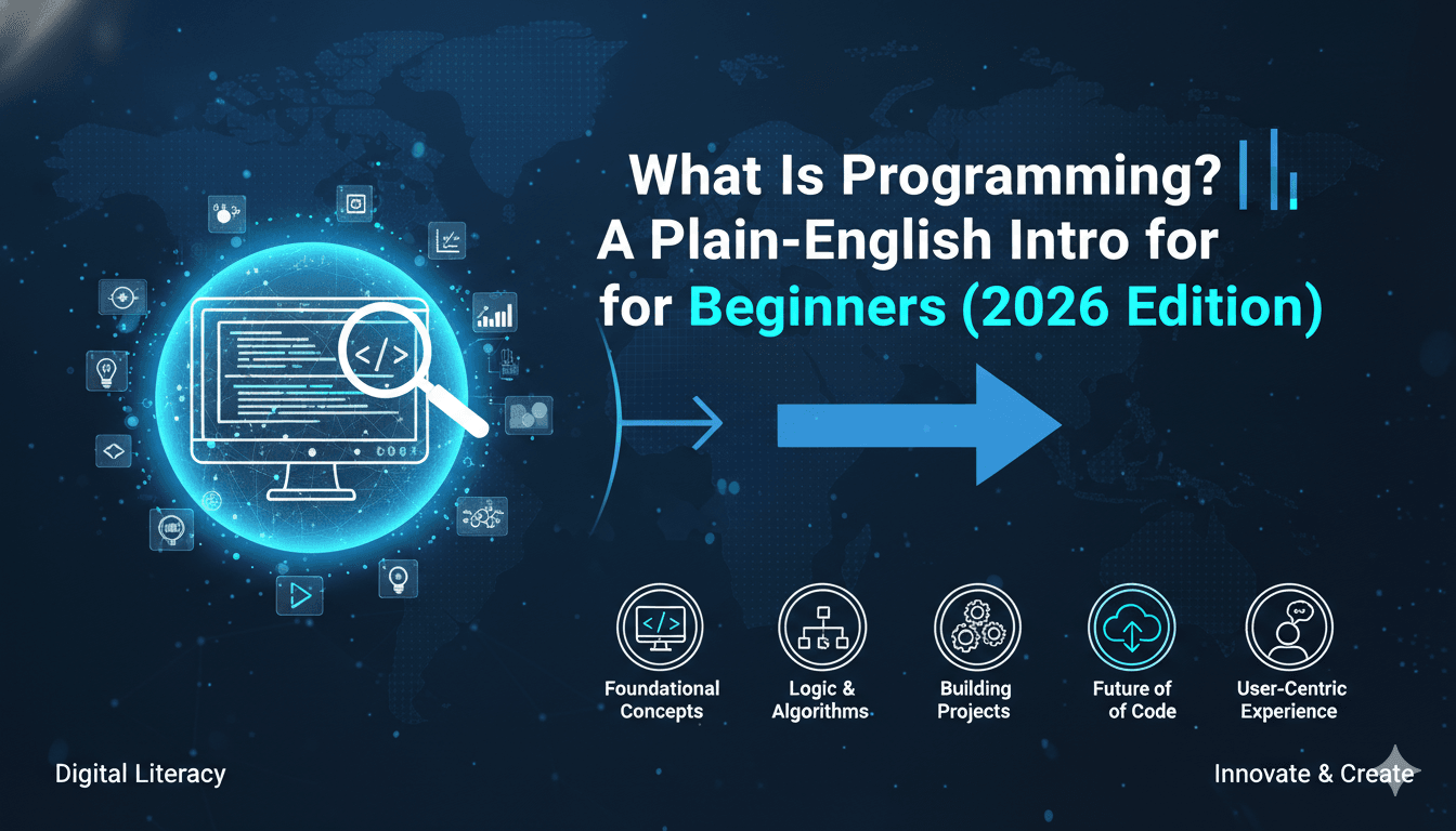What Is Programming? A Plain-English Intro for Beginners (2026 Edition)